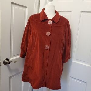 LAL Liv A Little Wide Rail Corduroy Jacket Size 1X, casual, unique